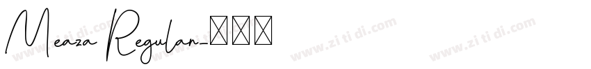 Meaza Regular字体转换